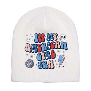 Groovy In My American Girl Era Retro 4th Of July Fourth Gift Short Acrylic Beanie