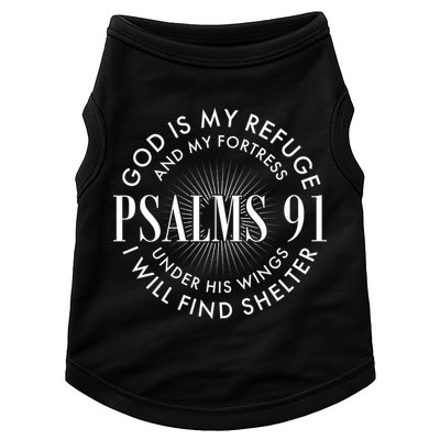 God Is My Refuge And My Fortress Psalms 91 Doggie Tank