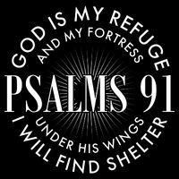 God Is My Refuge And My Fortress Psalms 91 16 in Basic Backpack
