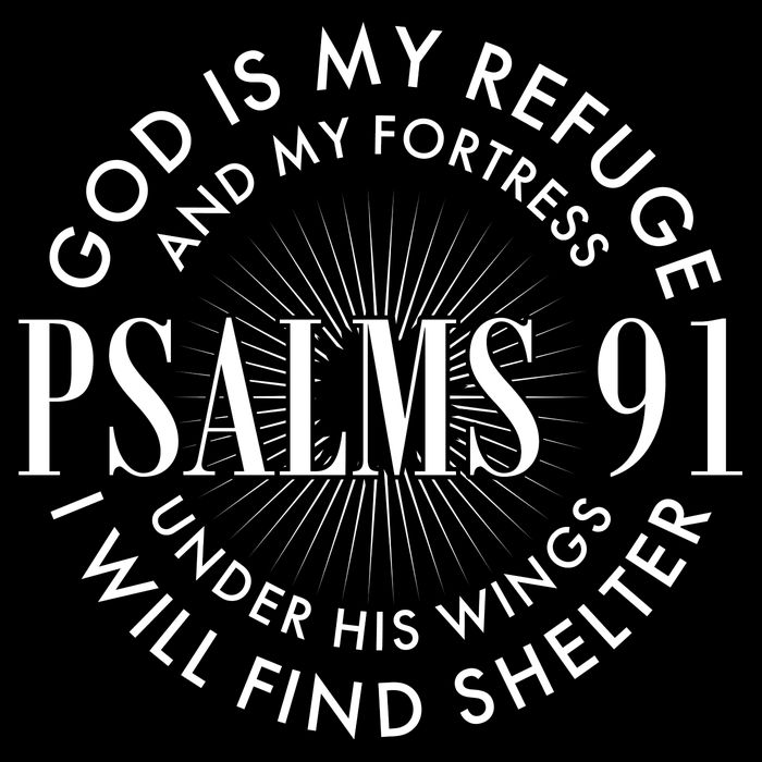 God Is My Refuge And My Fortress Psalms 91 Cropped Pullover Crew