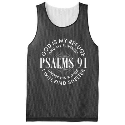 God Is My Refuge And My Fortress Psalms 91 Mesh Reversible Basketball Jersey Tank