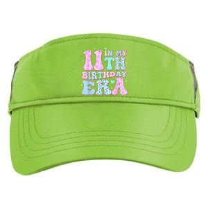 Groovy In My 11th Birthday Era Eleven 11 Years Old Birthday Adult Drive Performance Visor