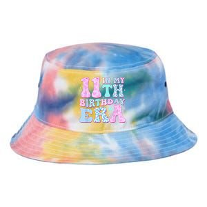 Groovy In My 11th Birthday Era Eleven 11 Years Old Birthday Tie Dye Newport Bucket Hat