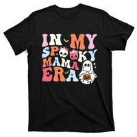 Groovy In My Spooky Mama Era Ghost Halloween Floral Mom T-Shirt