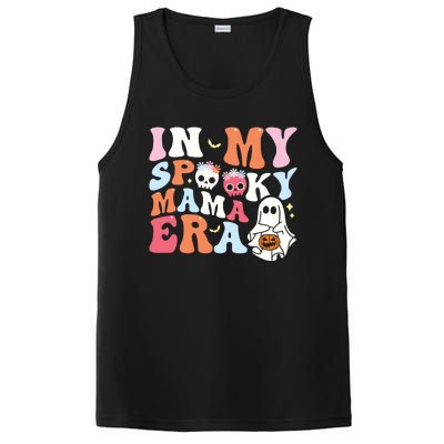 Groovy In My Spooky Mama Era Ghost Halloween Floral Mom PosiCharge Competitor Tank