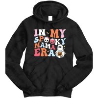 Groovy In My Spooky Mama Era Ghost Halloween Floral Mom Tie Dye Hoodie