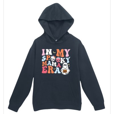 Groovy In My Spooky Mama Era Ghost Halloween Floral Mom Urban Pullover Hoodie