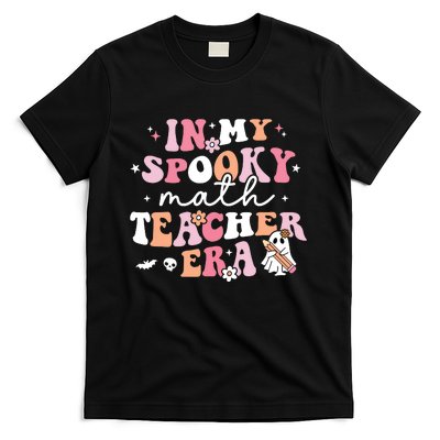 Groovy In My Spooky Math Teacher Era Ghost Funny Halloween T-Shirt