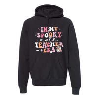 Groovy In My Spooky Math Teacher Era Ghost Funny Halloween Premium Hoodie