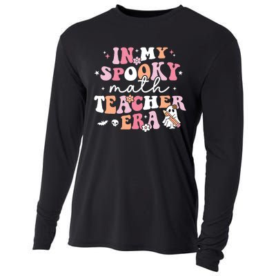 Groovy In My Spooky Math Teacher Era Ghost Funny Halloween Cooling Performance Long Sleeve Crew