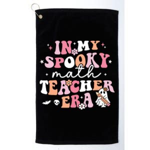 Groovy In My Spooky Math Teacher Era Ghost Funny Halloween Platinum Collection Golf Towel