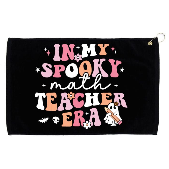 Groovy In My Spooky Math Teacher Era Ghost Funny Halloween Grommeted Golf Towel