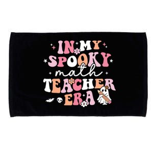 Groovy In My Spooky Math Teacher Era Ghost Funny Halloween Microfiber Hand Towel