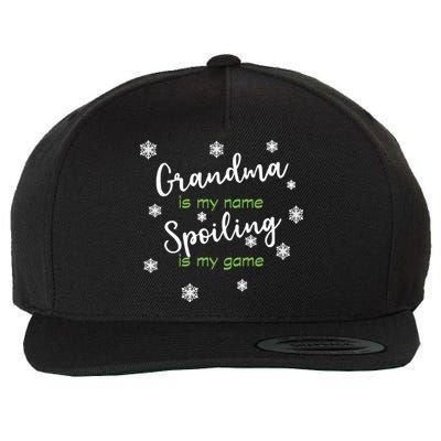 Grandma Is My Name Spoiling Is My Game Wool Snapback Cap
