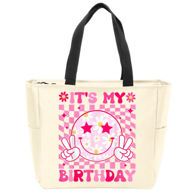 Groovy Its My Birthday Zip Tote Bag
