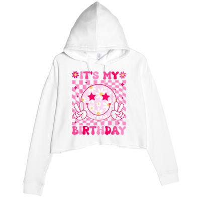 Groovy Its My Birthday Crop Fleece Hoodie