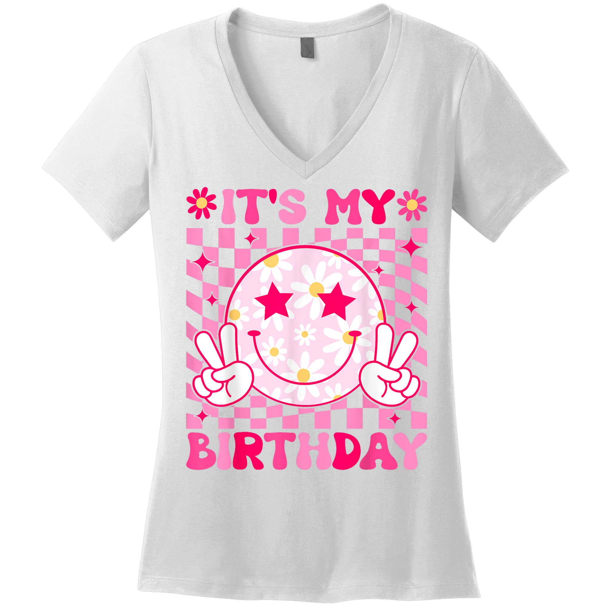 Groovy Its My Birthday Women's V-Neck T-Shirt
