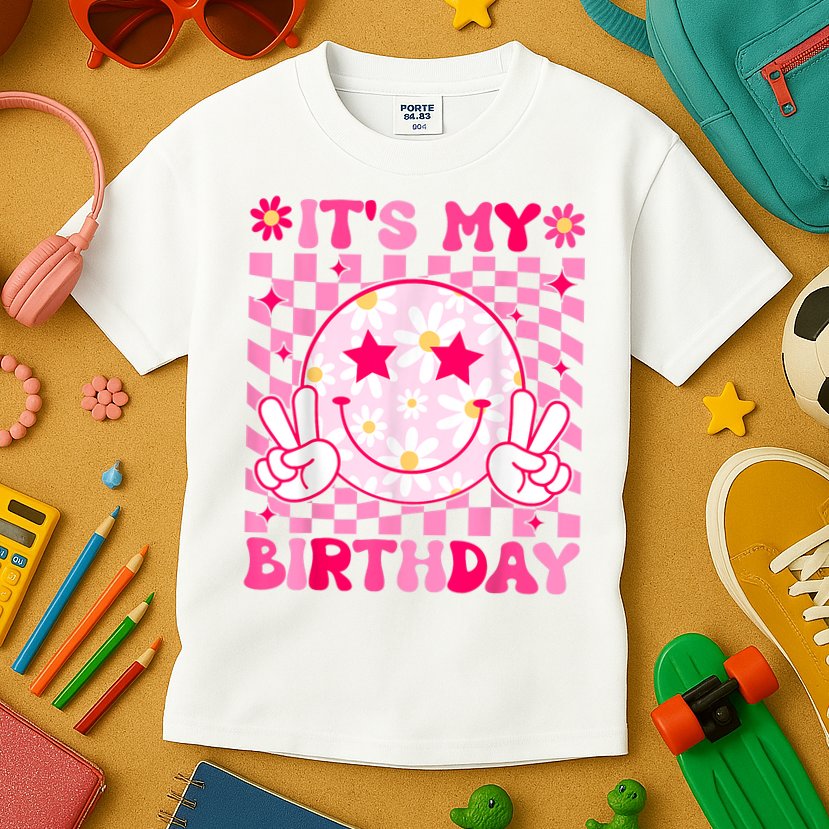 Groovy Its My Birthday Kids T-Shirt