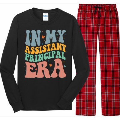 Groovy In My Assistant Principal Era Job Title School Worker Long Sleeve Pajama Set