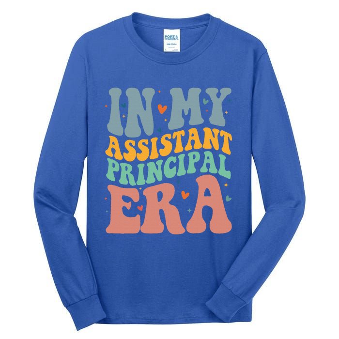 Groovy In My Assistant Principal Era Job Title School Worker Tall Long Sleeve T-Shirt