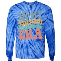 Groovy In My Assistant Principal Era Job Title School Worker Tie-Dye Long Sleeve Shirt