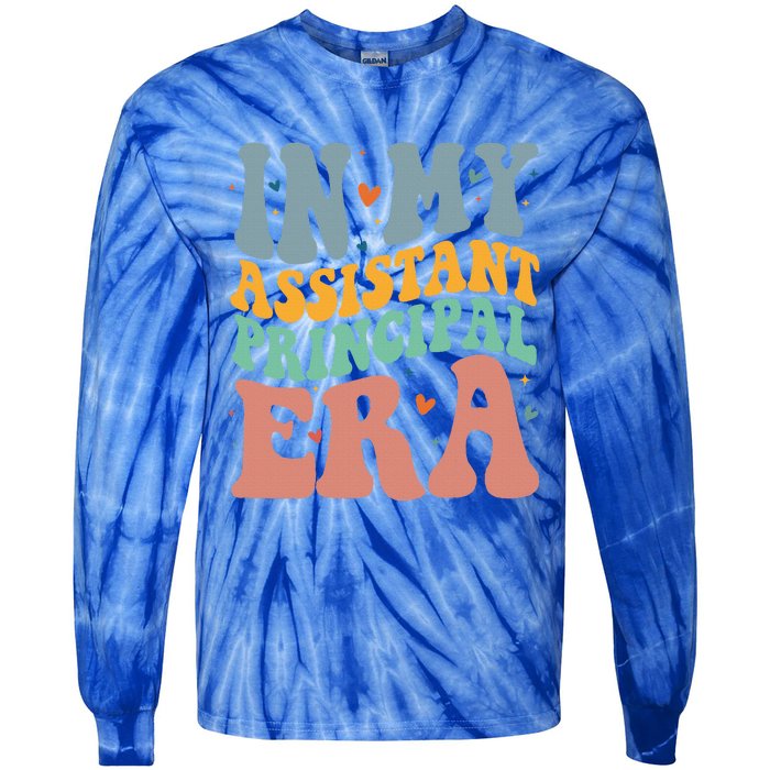 Groovy In My Assistant Principal Era Job Title School Worker Tie-Dye Long Sleeve Shirt