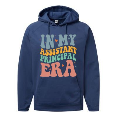 Groovy In My Assistant Principal Era Job Title School Worker Performance Fleece Hoodie