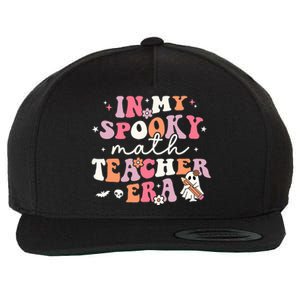 Groovy In My Spooky Math Teacher Era Ghost Funny Halloween Wool Snapback Cap