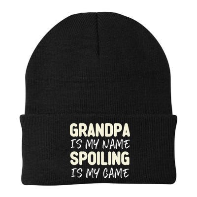 Grandpa Is My Name Spoiling Is My Game Funny Beanie