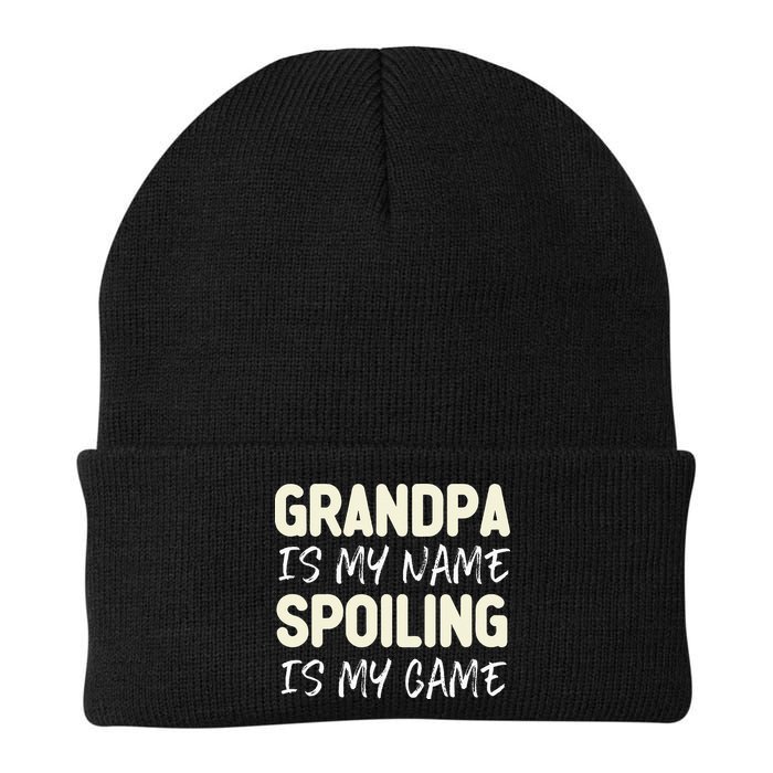Grandpa Is My Name Spoiling Is My Game Funny Beanie