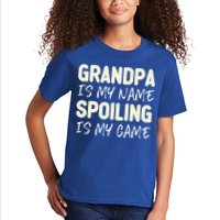 Grandpa Is My Name Spoiling Is My Game Funny Kids T-Shirt