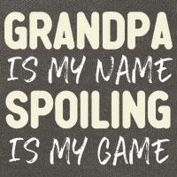 Grandpa Is My Name Spoiling Is My Game Funny Cotton Canvas Backpack