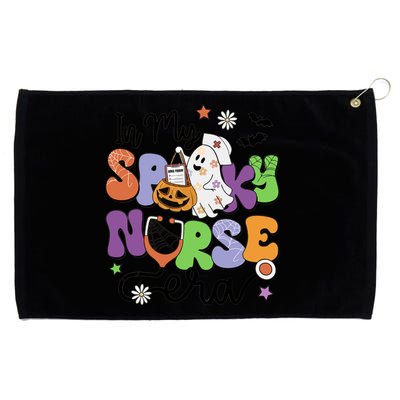 Groovy In My Spooky Nurse Era Spooky Nurse Halloween Ghost Cute Gift Grommeted Golf Towel