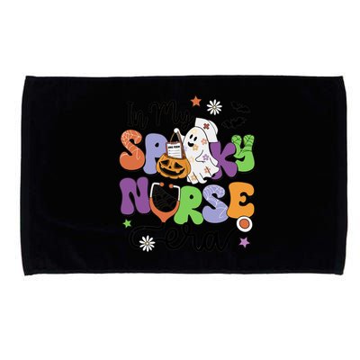 Groovy In My Spooky Nurse Era Spooky Nurse Halloween Ghost Cute Gift Microfiber Hand Towel