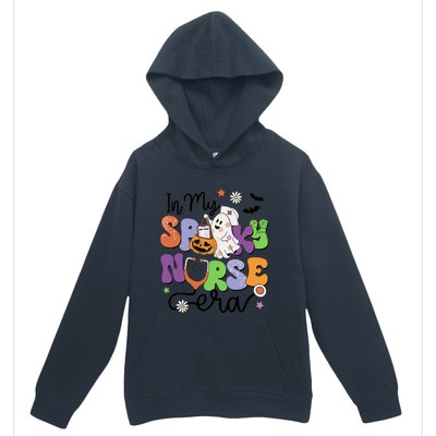 Groovy In My Spooky Nurse Era Spooky Nurse Halloween Ghost Cute Gift Urban Pullover Hoodie