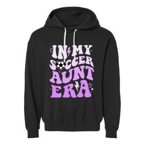 Groovy In My Soccer Aunt Era Garment-Dyed Fleece Hoodie