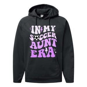 Groovy In My Soccer Aunt Era Performance Fleece Hoodie