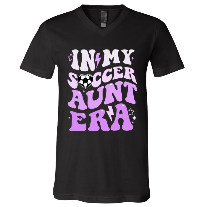 Groovy In My Soccer Aunt Era V-Neck T-Shirt