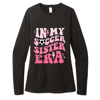 Groovy In My Soccer Sister Era Soccer Sister Of Womens CVC Long Sleeve Shirt