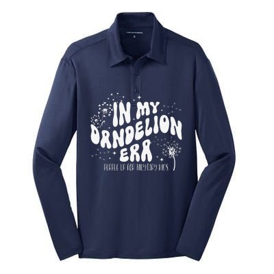 Groovy In My Dandelion Era Purple Up For Military Silk Touch Performance Long Sleeve Polo