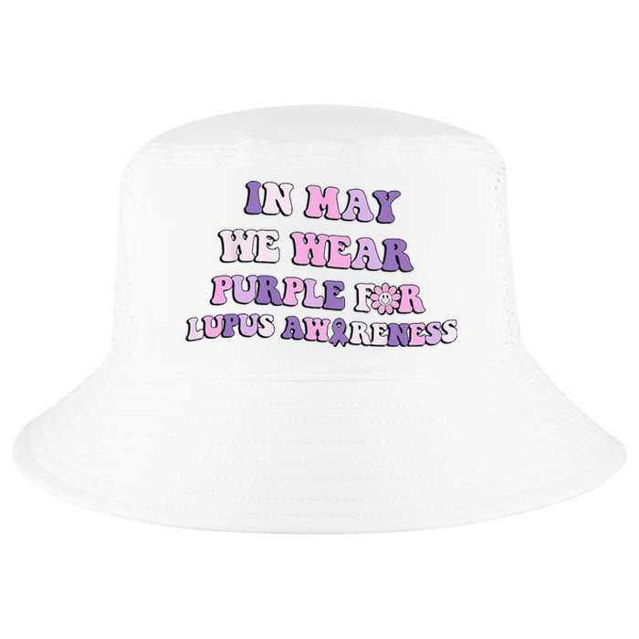 Groovy In May We Wear Purple Lupus Awareness Month Cool Comfort Performance Bucket Hat