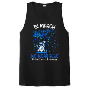 Gnome In March We Wear Blue Clothing Colon Cancer Awareness Gift PosiCharge Competitor Tank