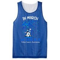 Gnome In March We Wear Blue Clothing Colon Cancer Awareness Gift Mesh Reversible Basketball Jersey Tank