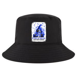 Gnome In March We Wear Blue Ribbon Colon Cancer Awareness Cute Gift Cool Comfort Performance Bucket Hat