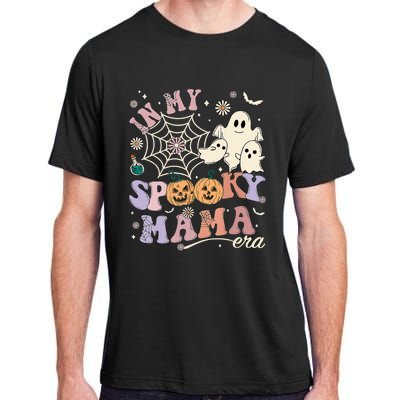 Groovy In My Spooky Mama Era Ghost Pumpkin Halloween Wo Adult ChromaSoft Performance T-Shirt