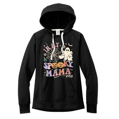 Groovy In My Spooky Mama Era Ghost Pumpkin Halloween Wo Women's Fleece Hoodie