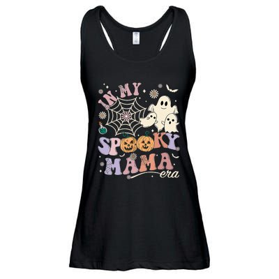 Groovy In My Spooky Mama Era Ghost Pumpkin Halloween Wo Ladies Essential Flowy Tank