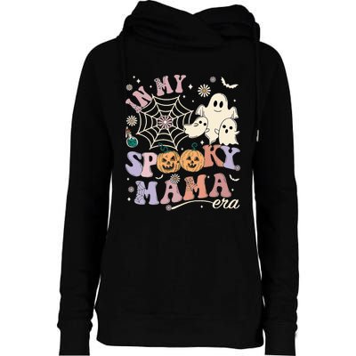 Groovy In My Spooky Mama Era Ghost Pumpkin Halloween Wo Womens Funnel Neck Pullover Hood