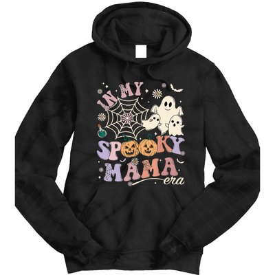 Groovy In My Spooky Mama Era Ghost Pumpkin Halloween Wo Tie Dye Hoodie