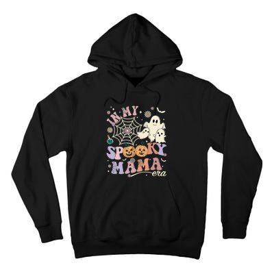 Groovy In My Spooky Mama Era Ghost Pumpkin Halloween Wo Tall Hoodie